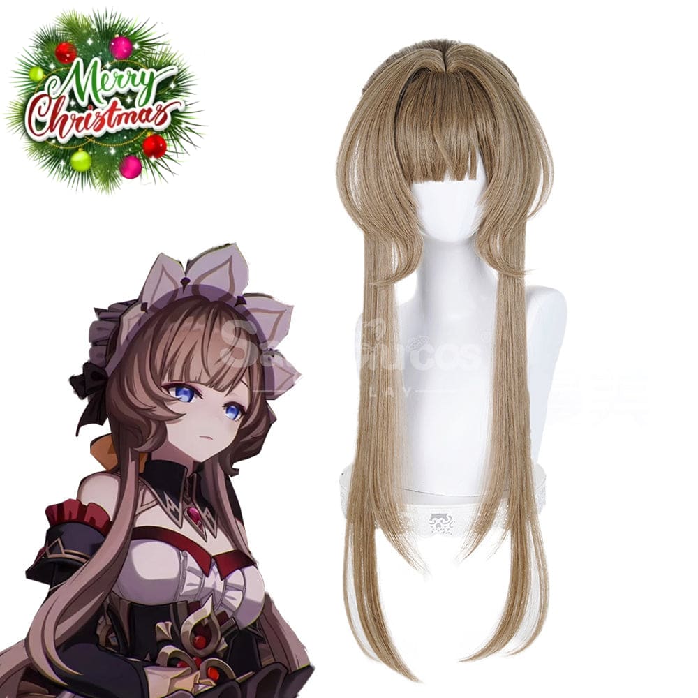 【In Stock】Game Genshin Impact Cosplay Marionette Sandrone Silver Long Cosplay Wig Cosplay Wigs