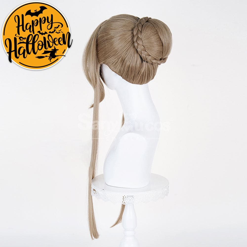 【In Stock】Game Genshin Impact Cosplay Marionette Sandrone Silver Long Cosplay Wig Cosplay Wigs