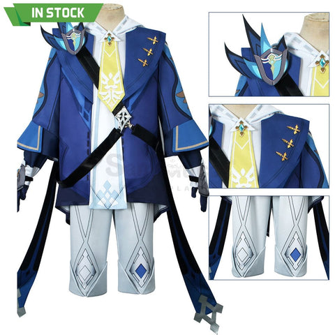 【In Stock】Game Genshin Impact Cosplay Mika Costume Plus Size Costumes