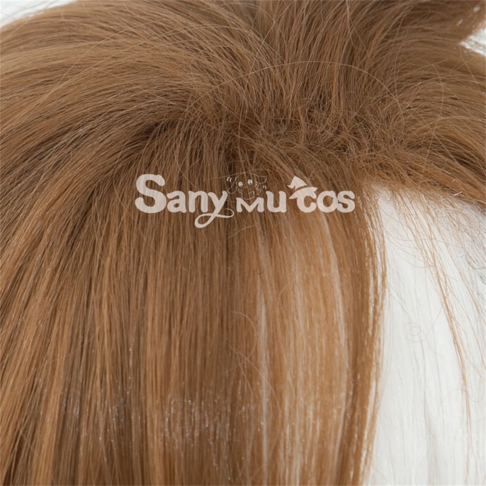 Game Genshin Impact Gorou Cosplay Wig Short Brown Wig with Beast Ears