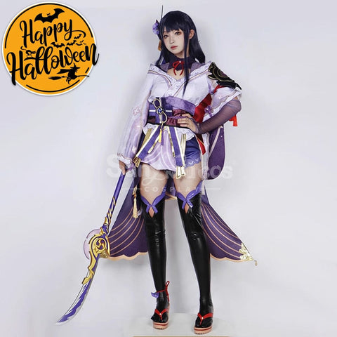 【In Stock】Game Genshin Impact Cosplay Raiden Baal Purple Kimono Costume Costumes
