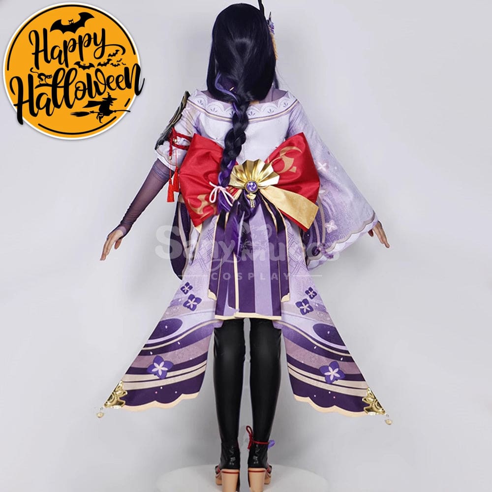 【In Stock】Game Genshin Impact Cosplay Raiden Baal Purple Kimono Costume Costumes