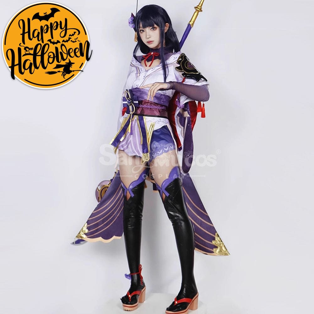 【In Stock】Game Genshin Impact Cosplay Raiden Baal Purple Kimono Costume Costumes