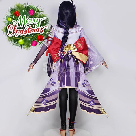 【In Stock】Game Genshin Impact Cosplay Raiden Baal Purple Kimono Costume Costumes