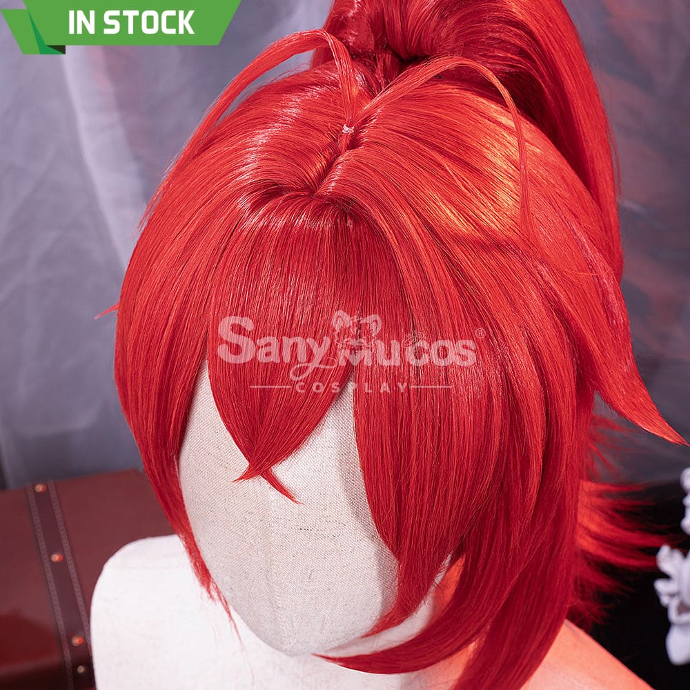 【In Stock】Game Genshin Impact Cosplay Red Dead Of Night Diluc Wig Wigs