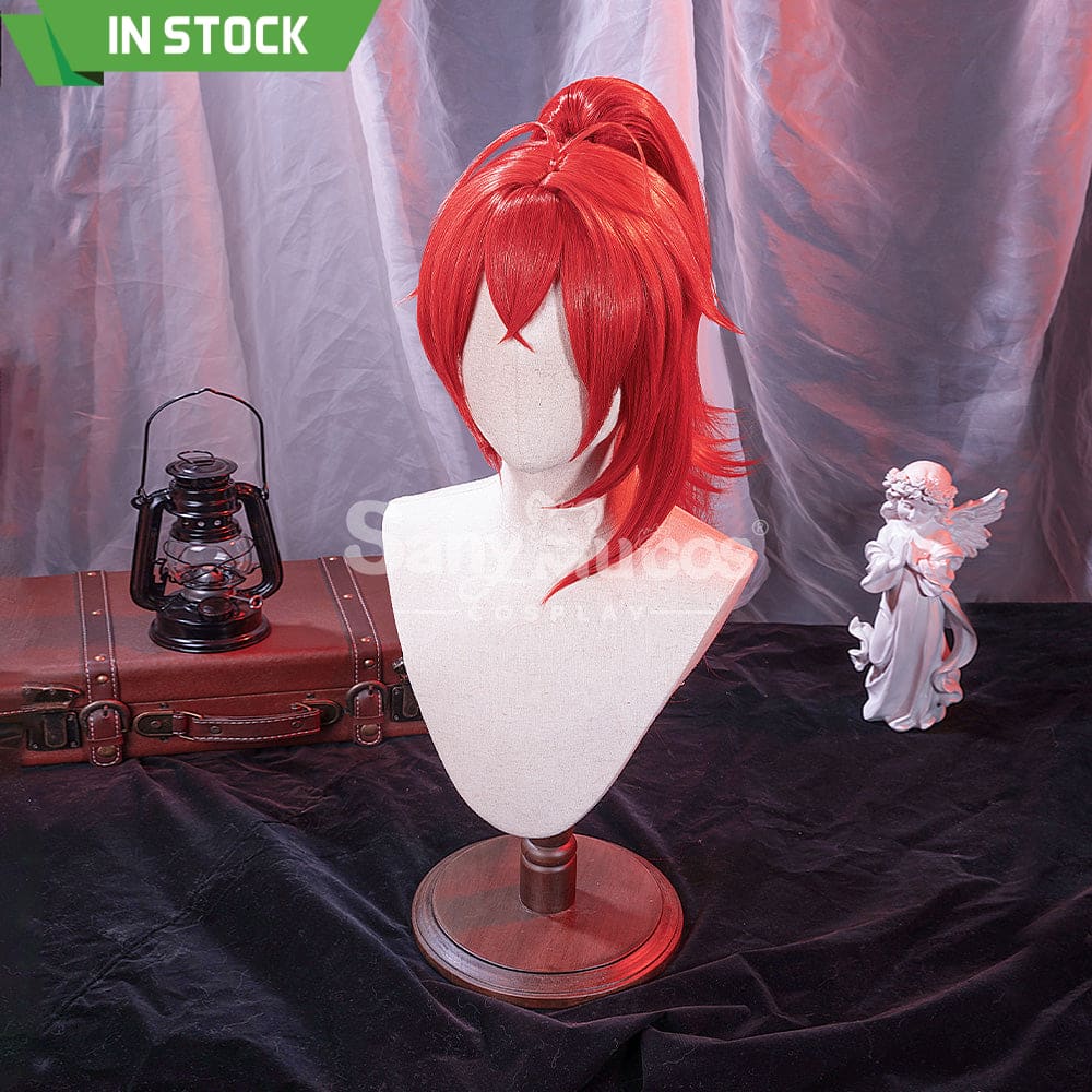 【In Stock】Game Genshin Impact Cosplay Red Dead Of Night Diluc Wig Wigs