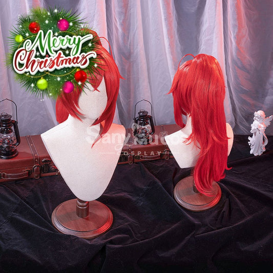 【In Stock】Game Genshin Impact Cosplay Red Dead Of Night Diluc Wig Wigs 1000