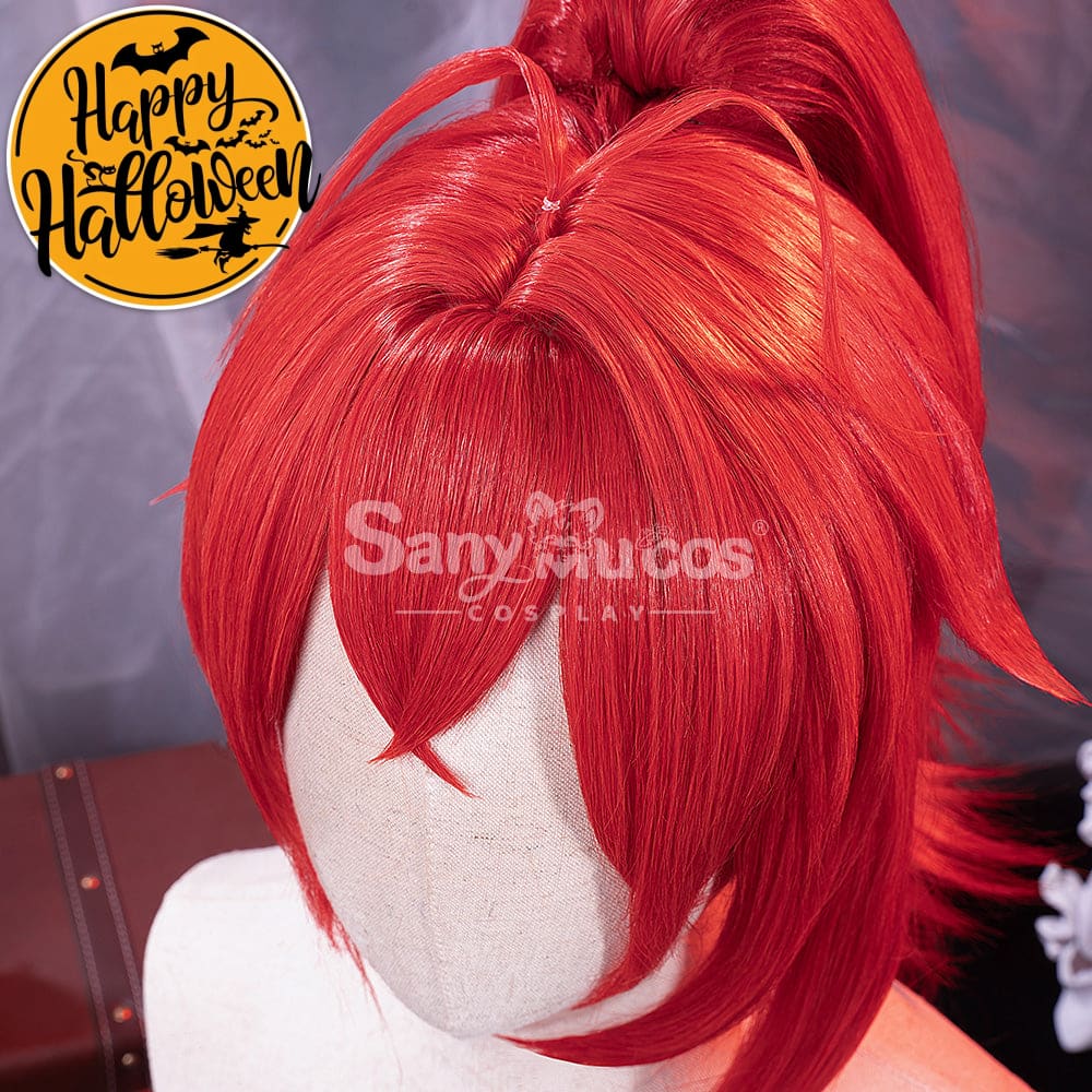 【In Stock】Game Genshin Impact Cosplay Red Dead Of Night Diluc Wig Wigs