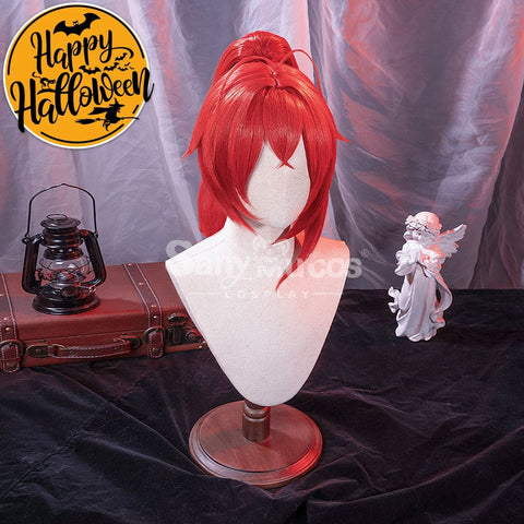 【In Stock】Game Genshin Impact Cosplay Red Dead Of Night Diluc Wig Wigs
