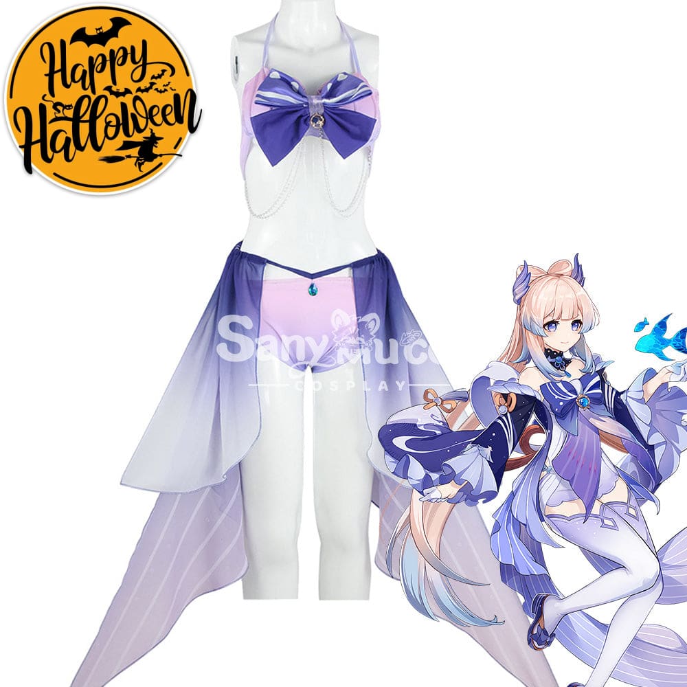 【In Stock】Game Genshin Impact Cosplay Sangonomiya Kokomi Bikini Swimsuit Costume Costumes