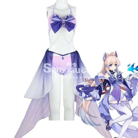 【In Stock】Game Genshin Impact Cosplay Sangonomiya Kokomi Bikini Swimsuit Costume Costumes