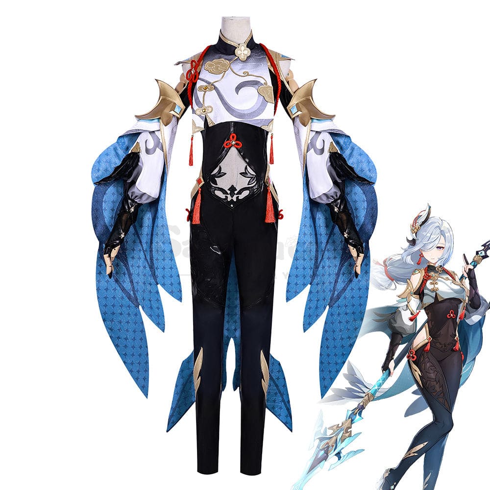 【In Stock】Game Genshin Impact Cosplay Shenhe Costume Plus Size Costumes