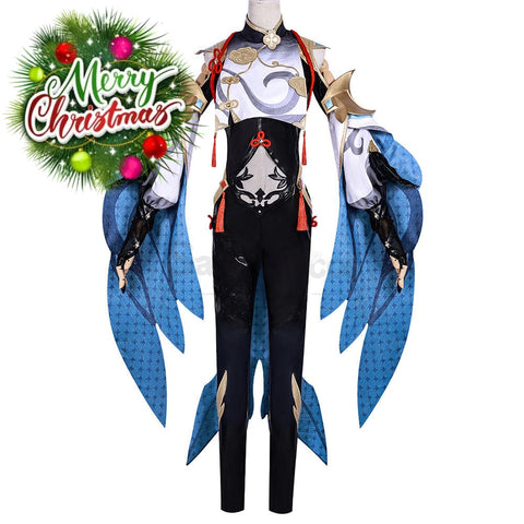 【In Stock】Game Genshin Impact Cosplay Shenhe Costume Plus Size Costumes