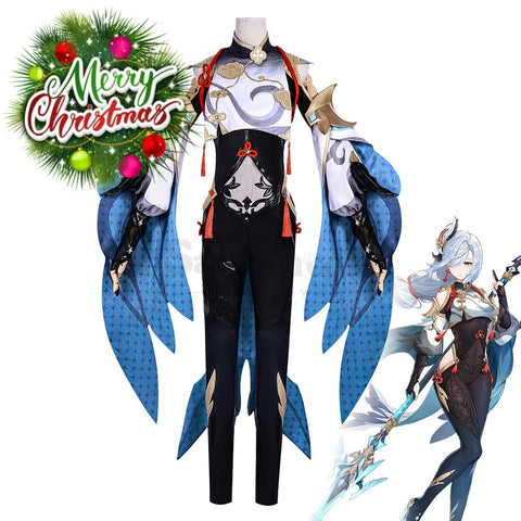 【In Stock】Game Genshin Impact Cosplay Shenhe Costume Plus Size Costumes