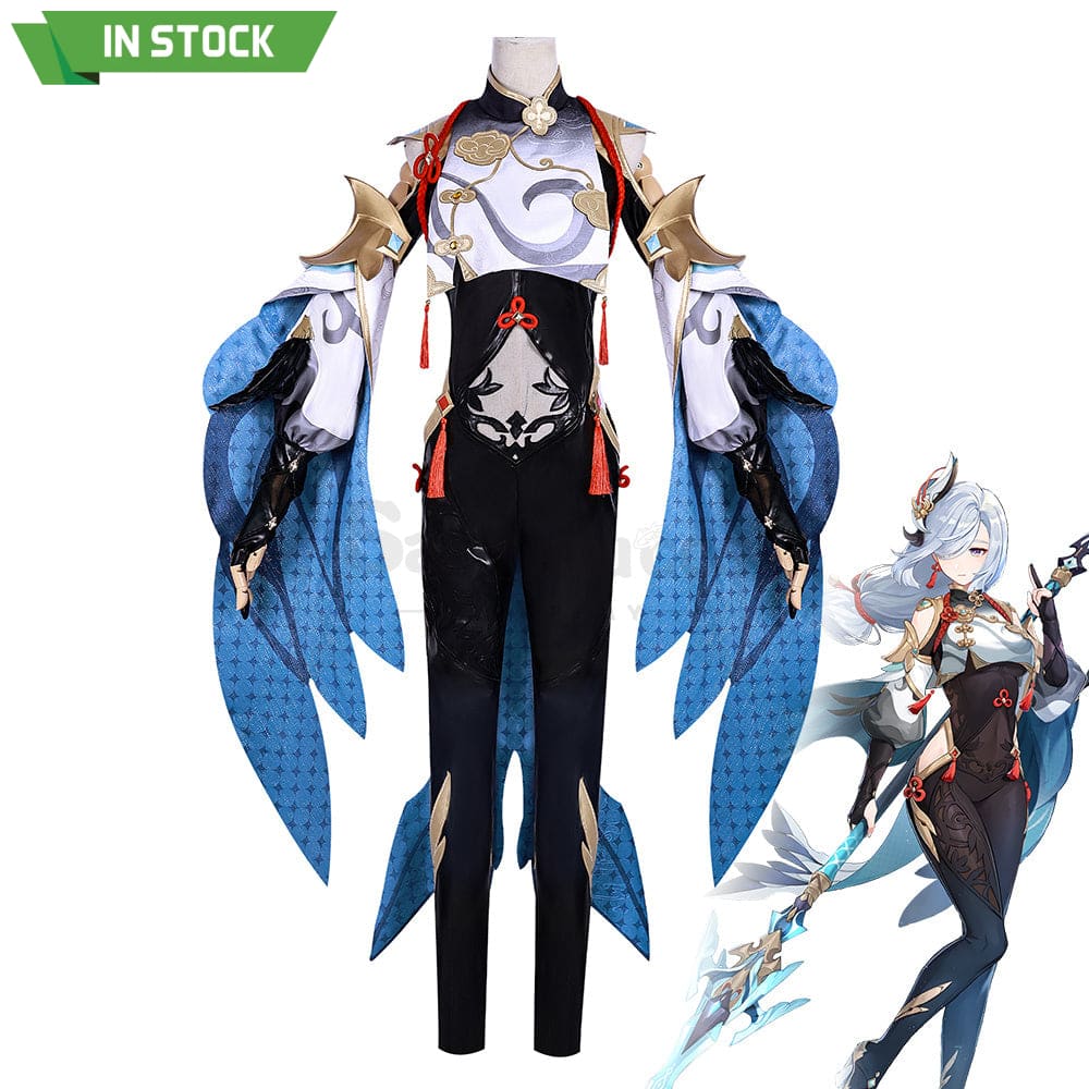 【In Stock】Game Genshin Impact Cosplay Shenhe Costume Plus Size Costumes