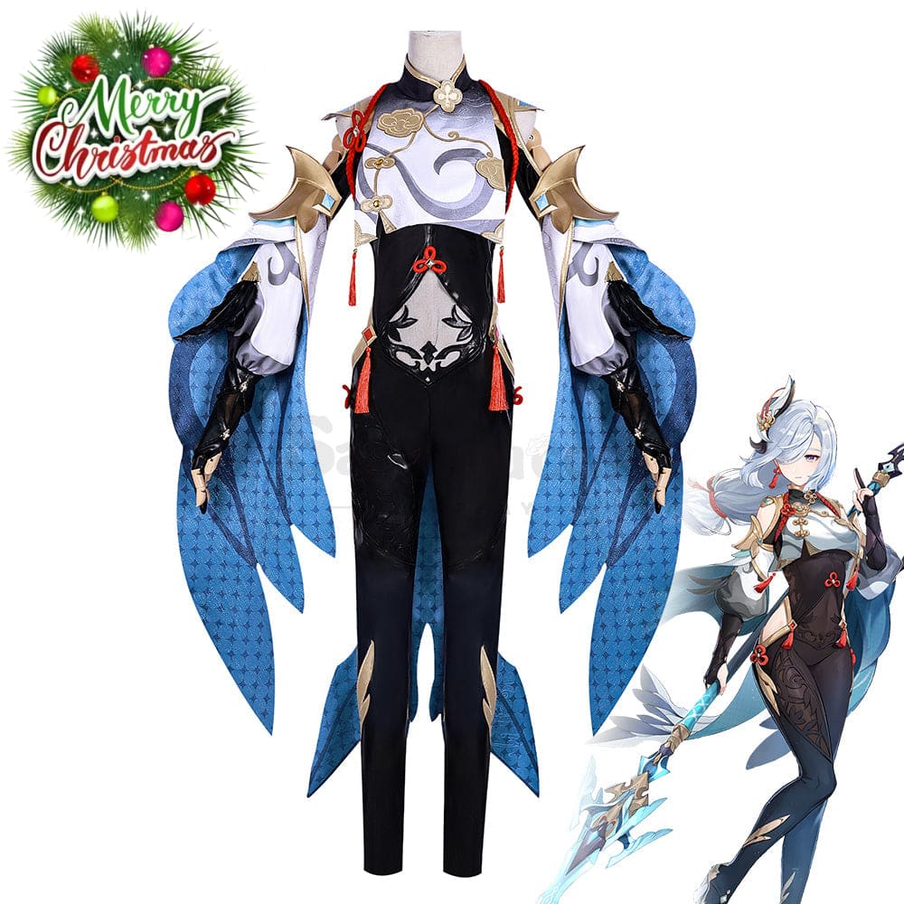 【In Stock】Game Genshin Impact Cosplay Shenhe Costume Plus Size Costumes