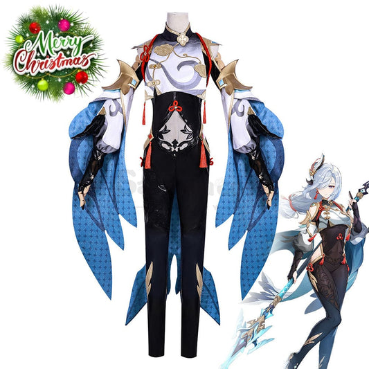 【In Stock】Game Genshin Impact Cosplay Shenhe Costume Plus Size Costumes 1000
