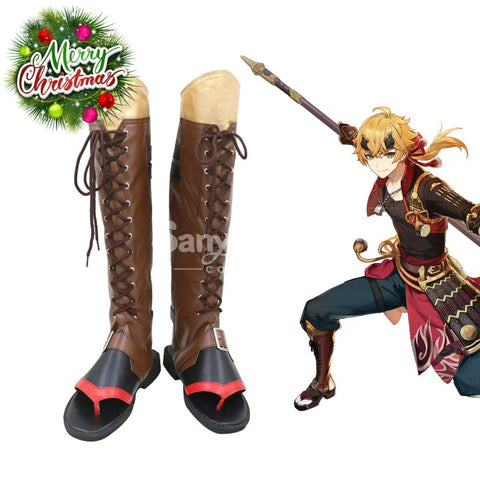 【In Stock】Game Genshin Impact Cosplay Thoma Shoes Boots