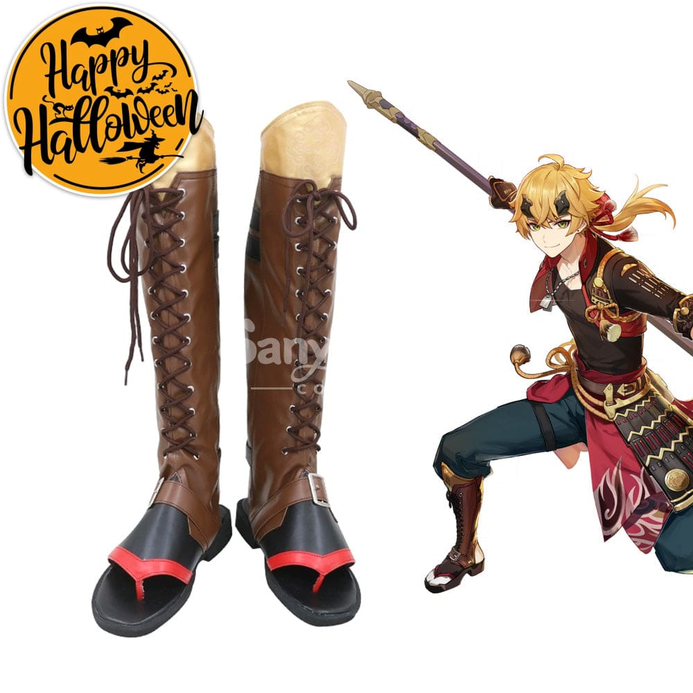 【In Stock】Game Genshin Impact Cosplay Thoma Shoes Boots