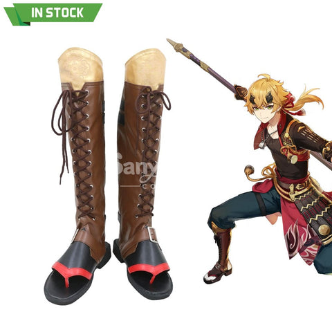 【In Stock】Game Genshin Impact Cosplay Thoma Shoes Boots