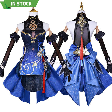 【In Stock】Game Genshin Impact Cosplay Twilight Blossom Ganyu Costume Costumes