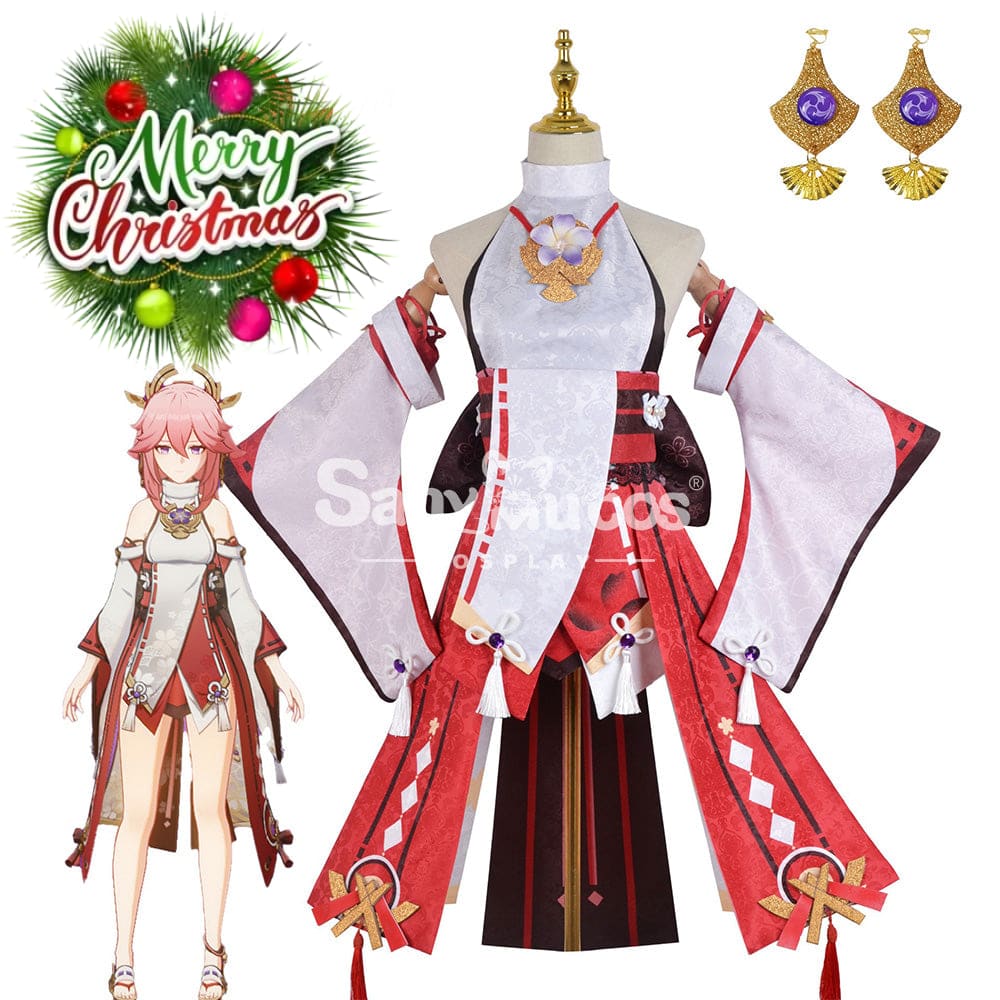 【In Stock】Game Genshin Impact Cosplay Yae Miko Costume Plus Size Costumes