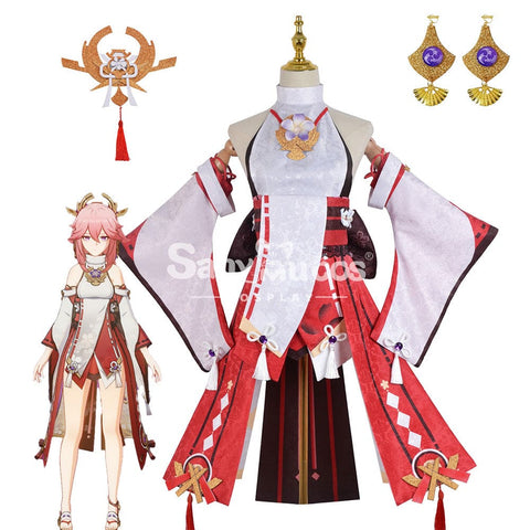 【In Stock】Game Genshin Impact Cosplay Yae Miko Costume Plus Size Costumes