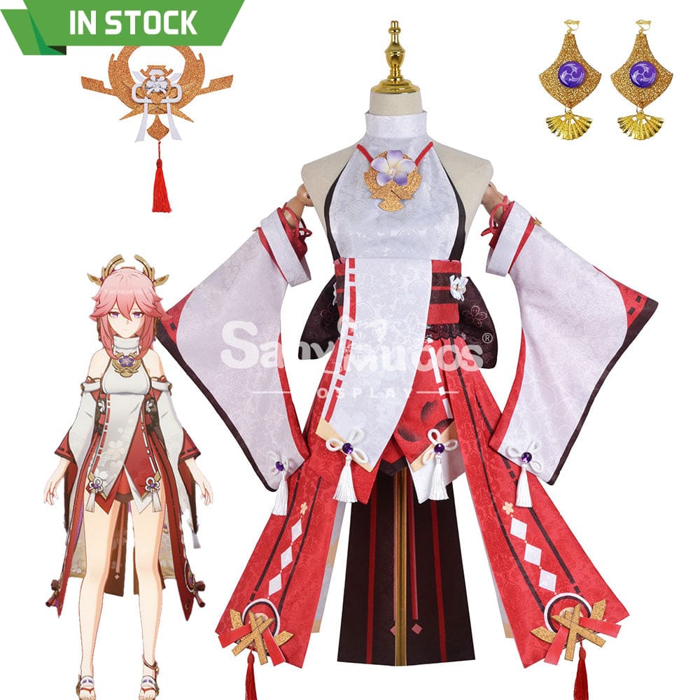 【In Stock】Game Genshin Impact Cosplay Yae Miko Costume Plus Size Costumes