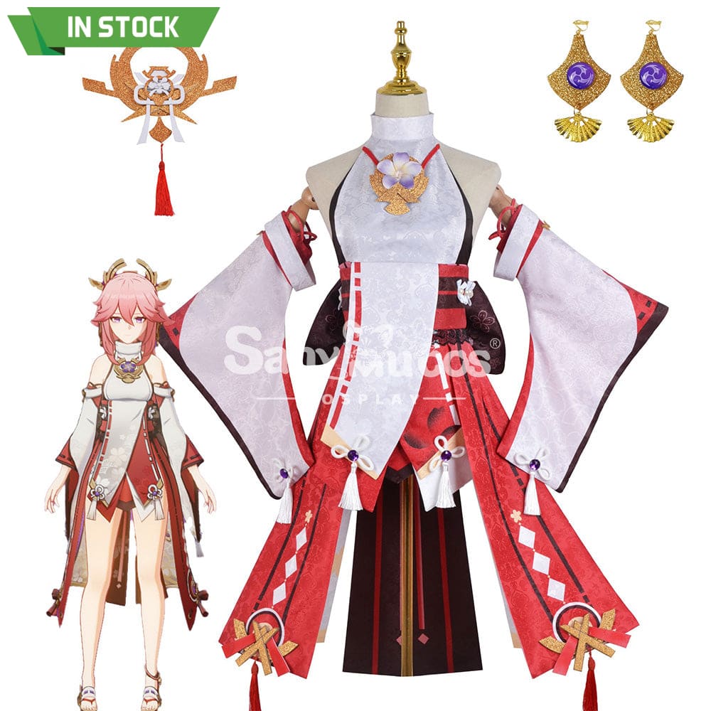 【In Stock】Game Genshin Impact Cosplay Yae Miko Costume Plus Size Costumes