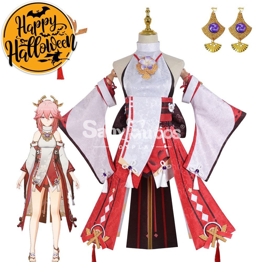 【In Stock】Game Genshin Impact Cosplay Yae Miko Costume Plus Size Costumes