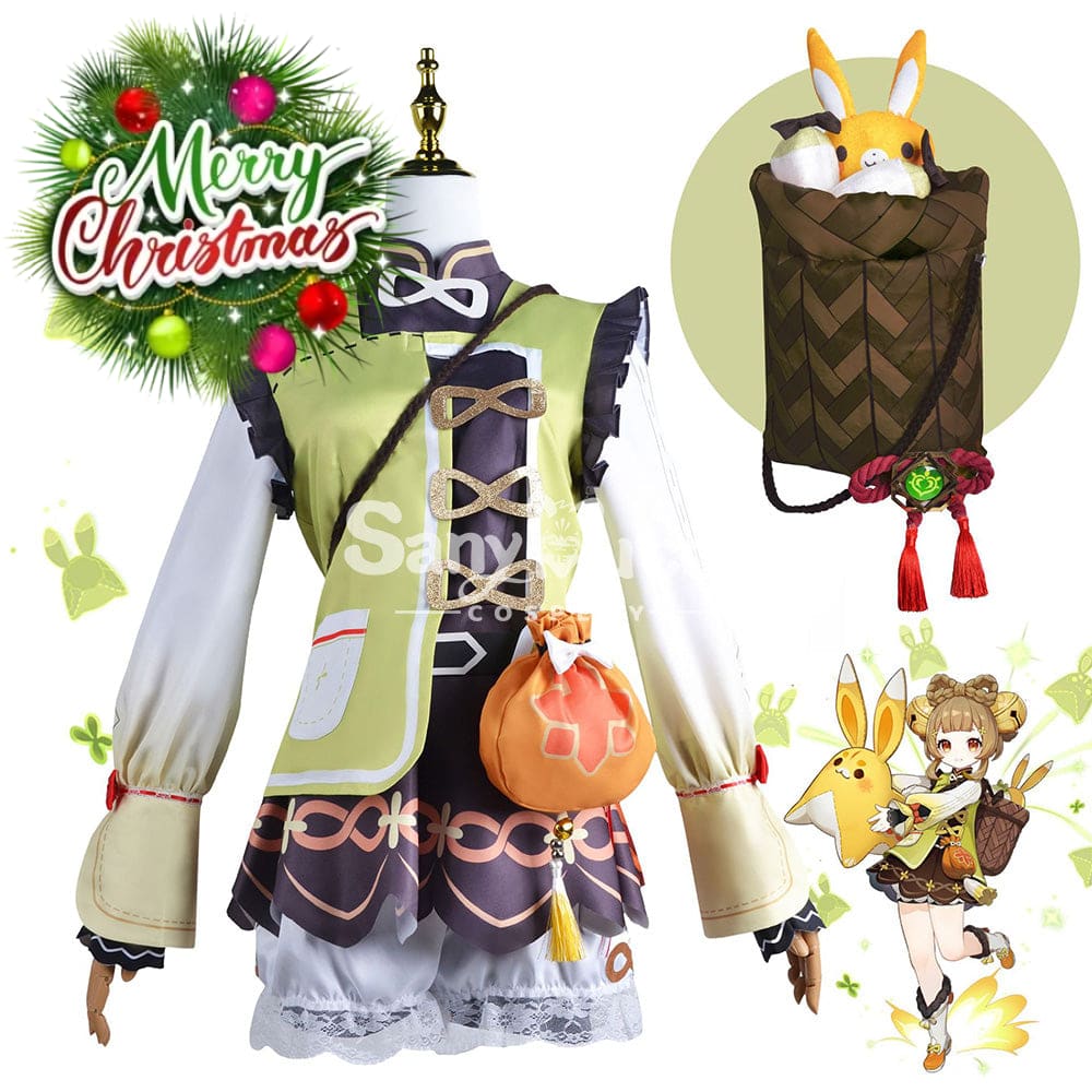 【In Stock】Game Genshin Impact Cosplay Yaoyao Costume Plus Size Costumes