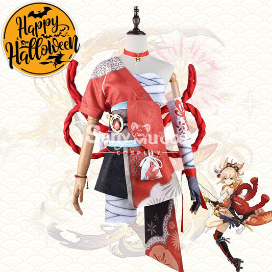 【In Stock】Game Genshin Impact Cosplay Yoimiya Costume Plus Size Costumes 1000