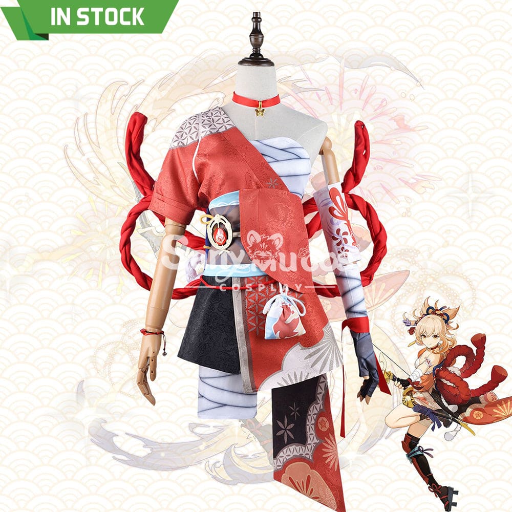 【In Stock】Game Genshin Impact Cosplay Yoimiya Costume Plus Size Costumes