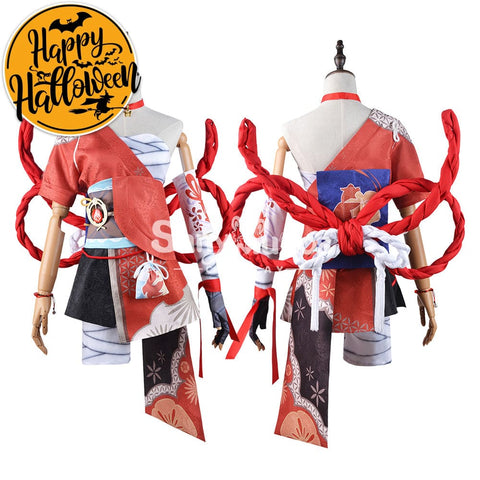 【In Stock】Game Genshin Impact Cosplay Yoimiya Costume Plus Size Costumes
