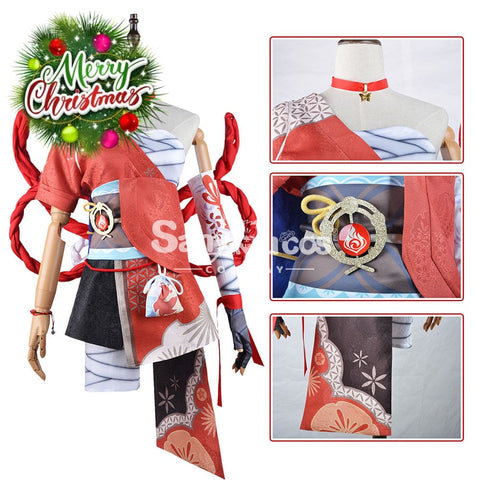 【In Stock】Game Genshin Impact Cosplay Yoimiya Costume Plus Size Costumes