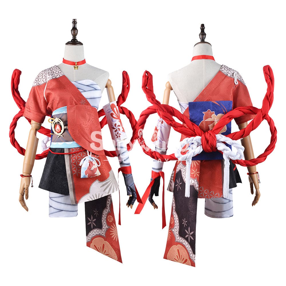 【In Stock】Game Genshin Impact Cosplay Yoimiya Costume Plus Size Costumes