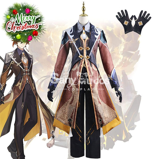【In Stock】Game Genshin Impact Cosplay Zhongli Costume Plus Size Costumes 1000