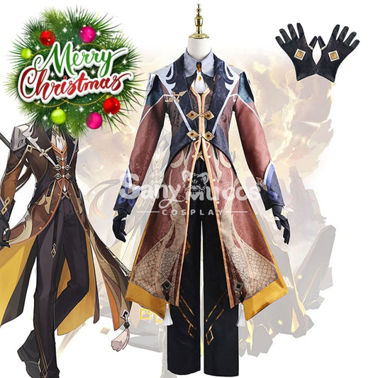 【In Stock】Game Genshin Impact Cosplay Zhongli Costume Plus Size Costumes 1000