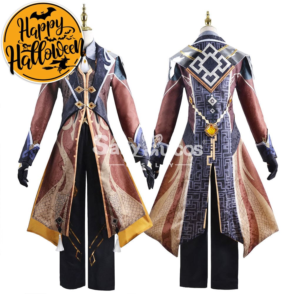 【In Stock】Game Genshin Impact Cosplay Zhongli Costume Plus Size Costumes