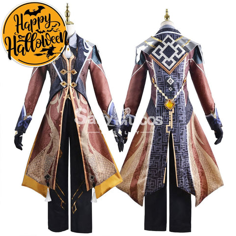 【In Stock】Game Genshin Impact Cosplay Zhongli Costume Plus Size Costumes
