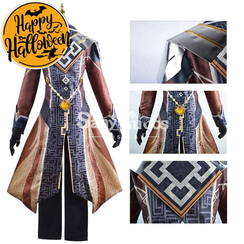 【In Stock】Game Genshin Impact Cosplay Zhongli Costume Plus Size Costumes
