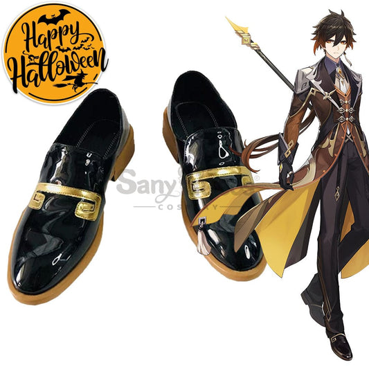 【In Stock】Game Genshin Impact Cosplay Zhongli Shoes Boots 1000