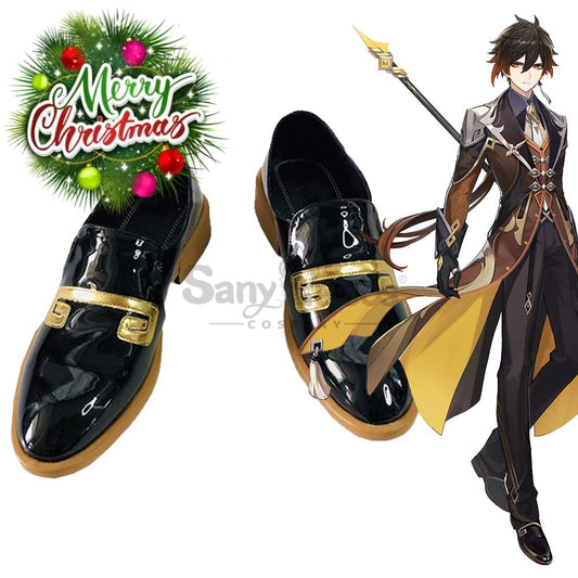 【In Stock】Game Genshin Impact Cosplay Zhongli Shoes Boots 1000