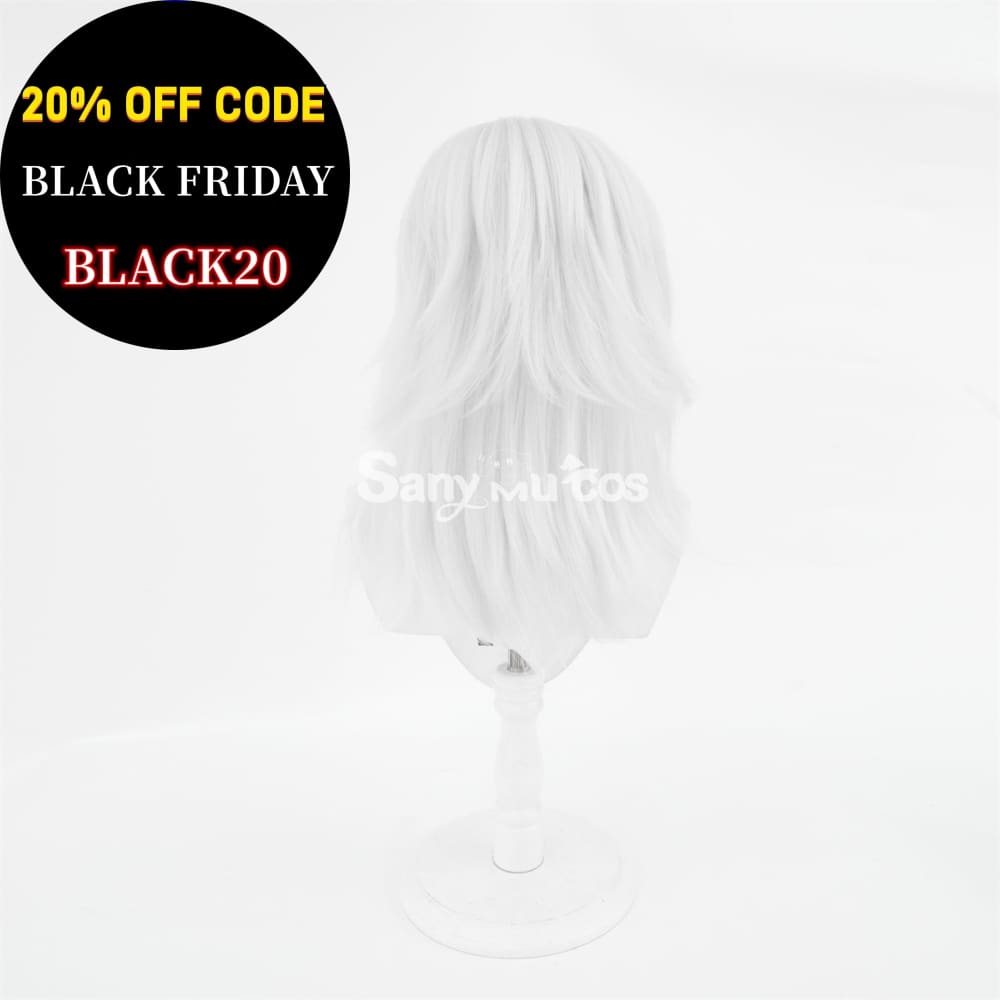 Game Genshin Impact Cyno Cosplay Wig Long Silver Wig