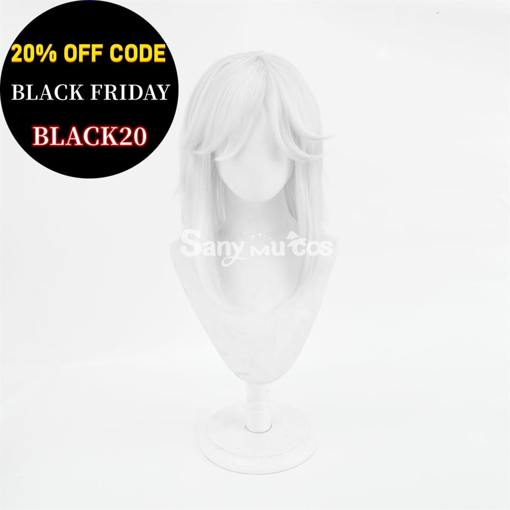 Game Genshin Impact Cyno Cosplay Wig Long Silver Wig