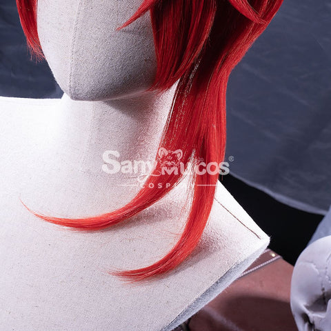 【In Stock】Game Genshin Impact Diluc Ragnvindr Red Ponytail Long Cosplay Wig Wigs