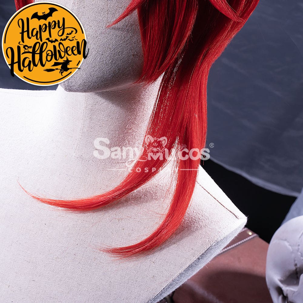 【In Stock】Game Genshin Impact Diluc Ragnvindr Red Ponytail Long Cosplay Wig Wigs
