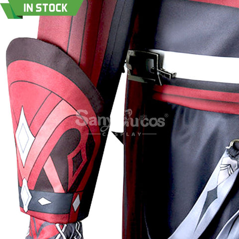【In Stock】Game Genshin Impact Diluc Red Dead Of Night Skin Top And Pants Cosplay Costume Costumes