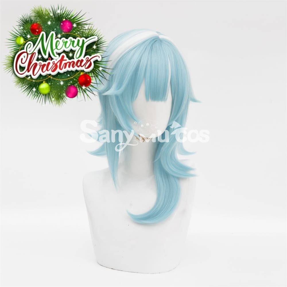 Game Genshin Impact Eula Lawrence Cosplay Wig Light Blue Wig