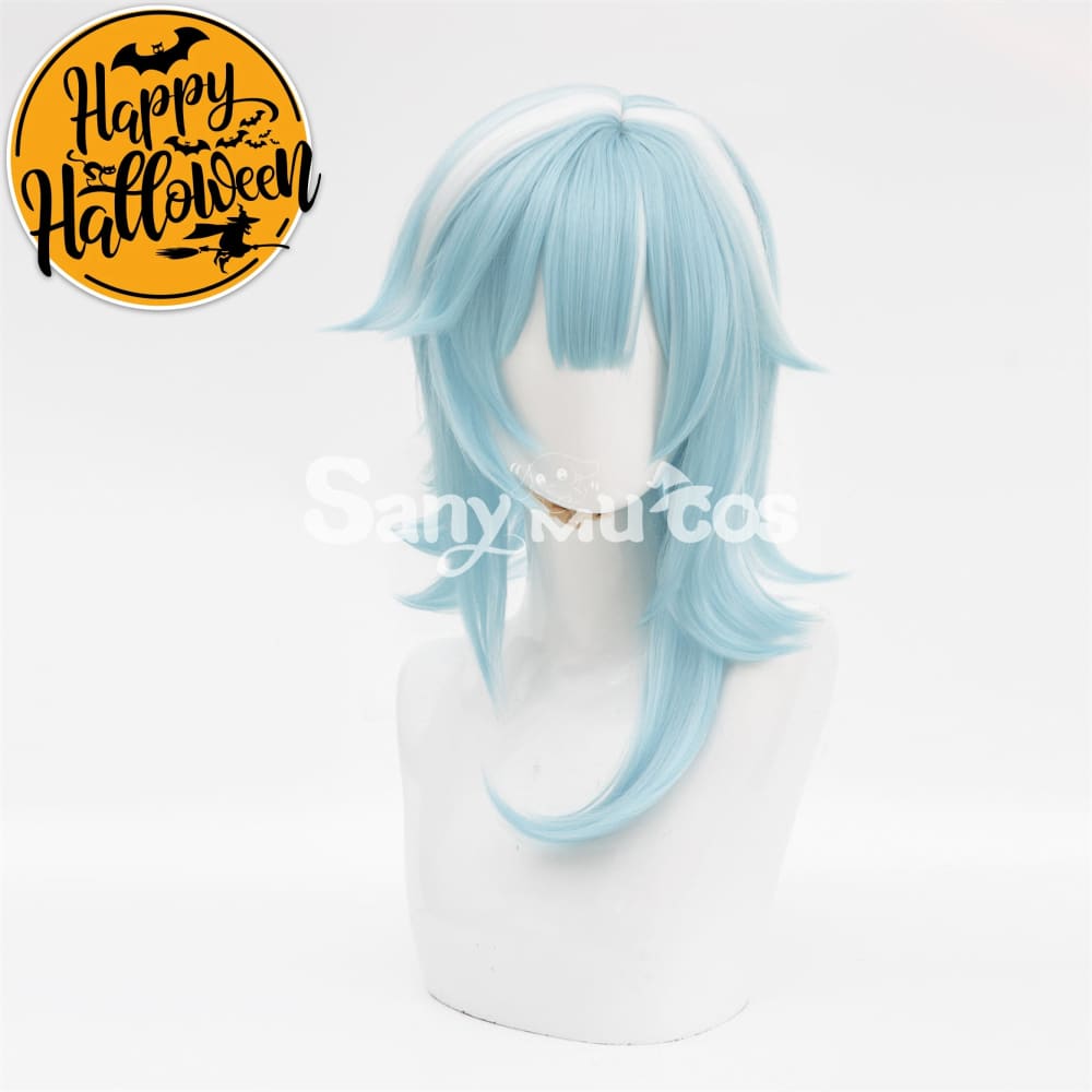 Game Genshin Impact Eula Lawrence Cosplay Wig Light Blue Wig